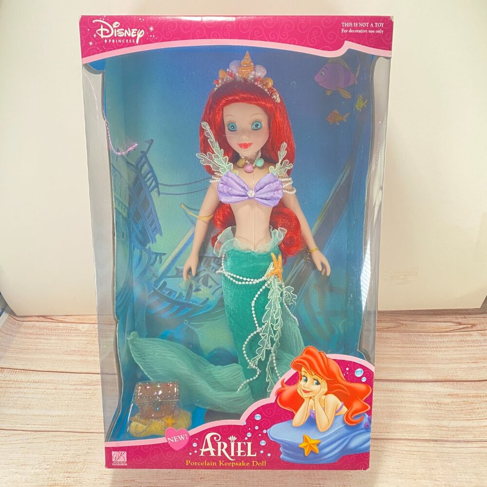 Vintage NIB 2003 Disney Ariel 18" porcelain doll